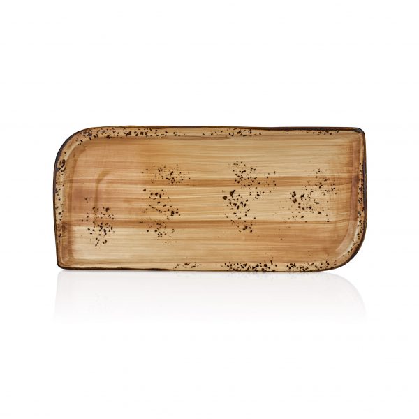 Vintage Arel 28 cm Dikdörtgen Tabak