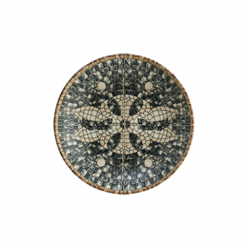 Mezopotamya Mozaik Siyah Bloom Çukur Tabak 23 cm 1000 cc