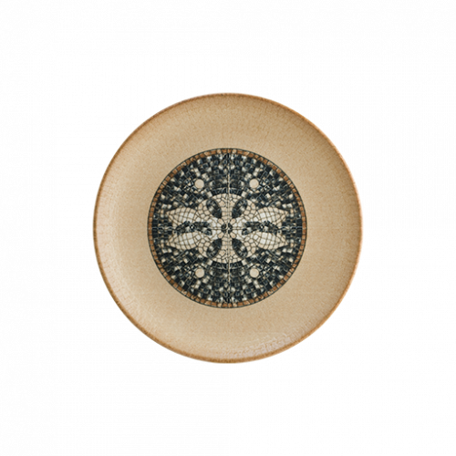 Mezopotamya Mozaic Kahve Gourmet Düz Tabak 27 cm